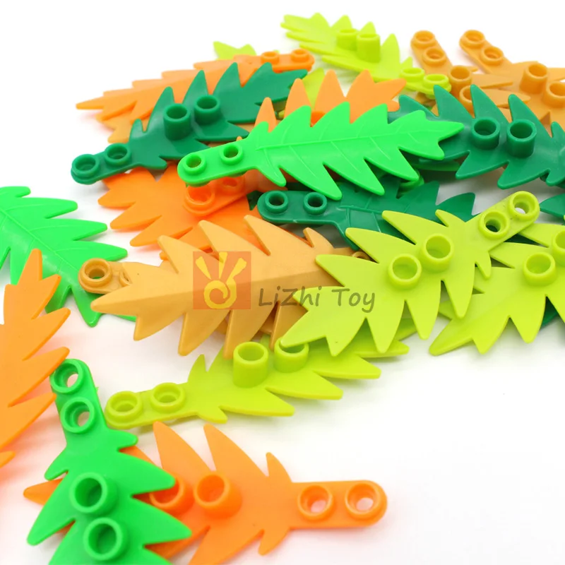 20pcs Moc Garden DIY 6148 Plant Tree Palm Leaf Small 8x3 Enlighten Building Blocks Bricks Compatible with Assembles Particles