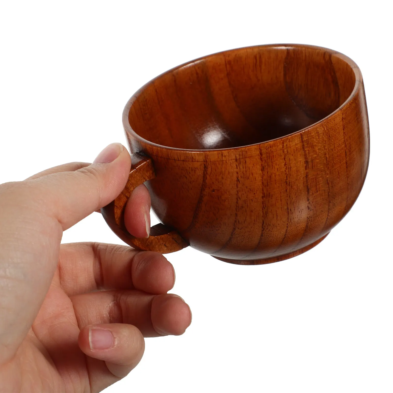 Wooden Coffee Cup 200Ml Exquisite Craftsmanship Handheld Tea Mug Office Water Cup Wooden Cups Milk Mug Tea Cups