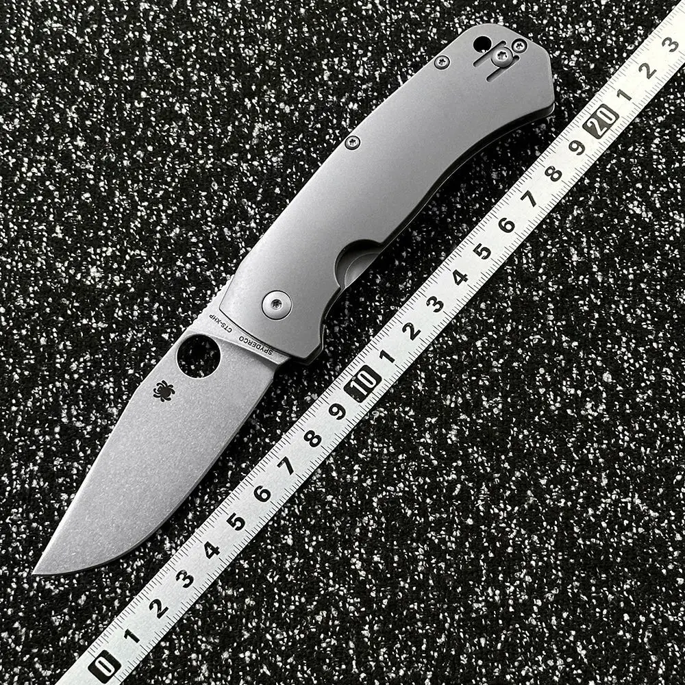 

C186 bearing titanium alloy shank outdoor folding knife camping sharp defense EDC tool knife