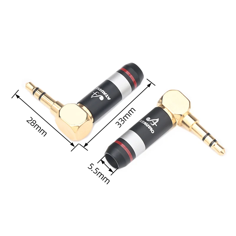 4 sztuki chifi 3.5mm słuchawki Stereo wtyczka 90 stopni gniazdo Audio adapter złącze głośnika do lutowania 3.5 wtyczki