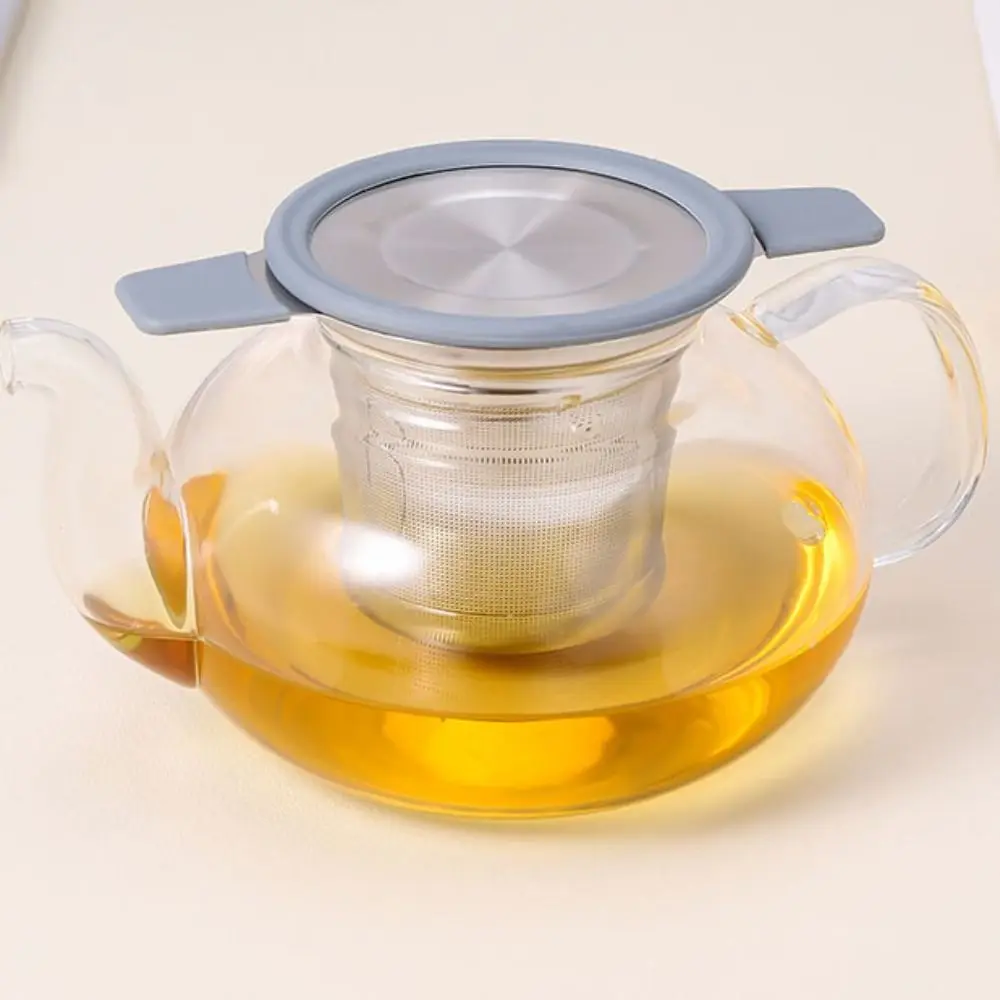 With Silicone Handle Stainless Steel Tea Infuser Fine Mesh Loose Leaf Tea Filter Reusable Tea Strainer Teapot
