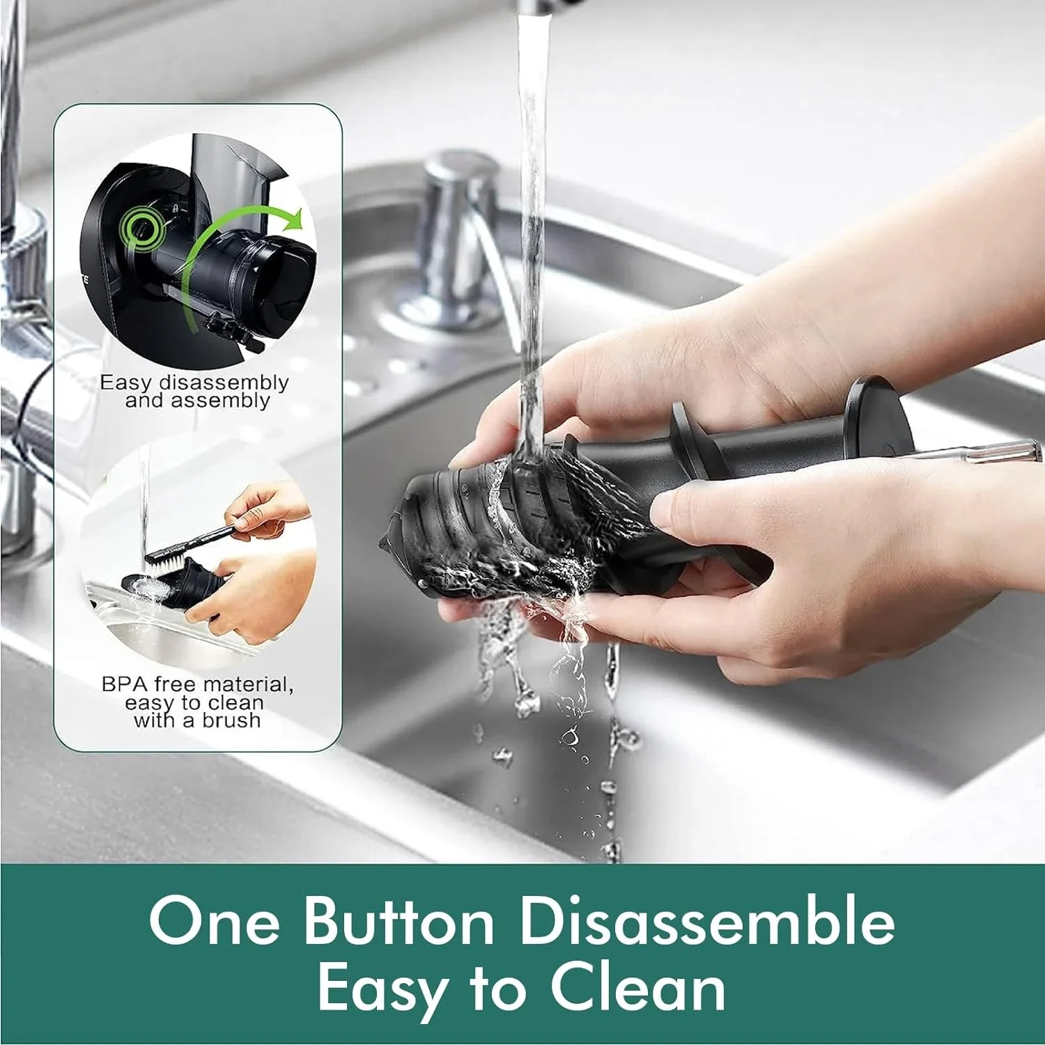 Máquina exprimidora lenta con función antiobstrucción, Extractor de jugo de prensa en frío para apio y hierba de trigo