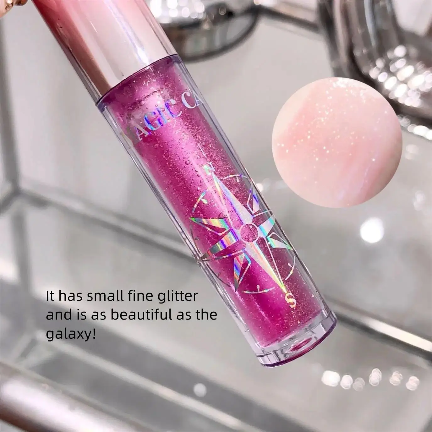 ウルトラグロッシーリップグレイズ ミラーシャイン ハイドレーティング ロングウェア ノンスティッキー モイスチャライジング リップグロス ファイングリッター入り