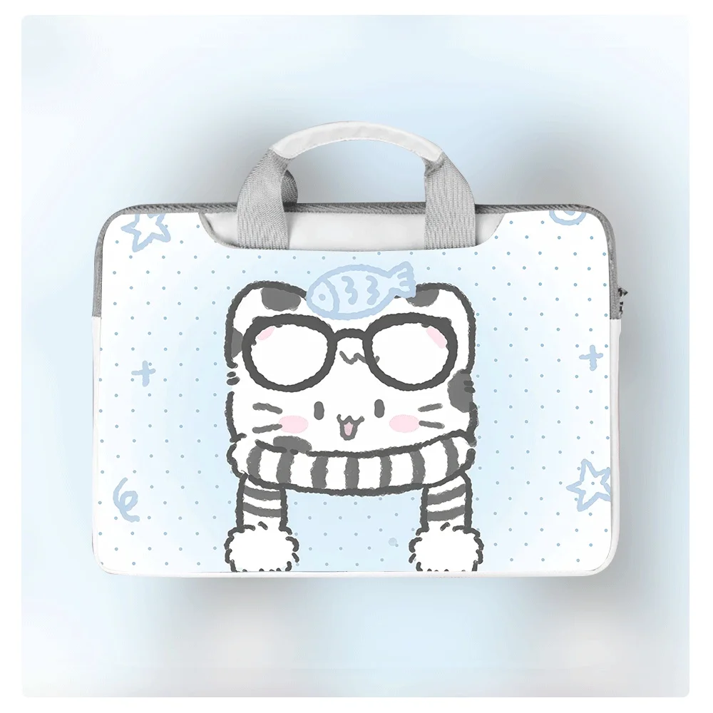 

Милая сумка-портфель через плечо с мультяшными животными для ноутбуков 13.3, 14.6, 15, 15.6 дюймов, для MacBook Air Pro 16, Xiaomi, подарок