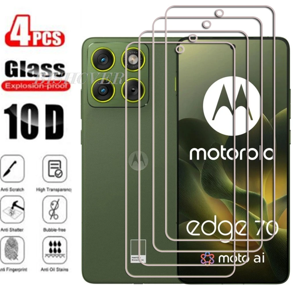 4 pçs vidro temperado para motorola moto x70 ar 6.67 "sur motox70air x70air edge 70 edge70 protetor de tela película protetora