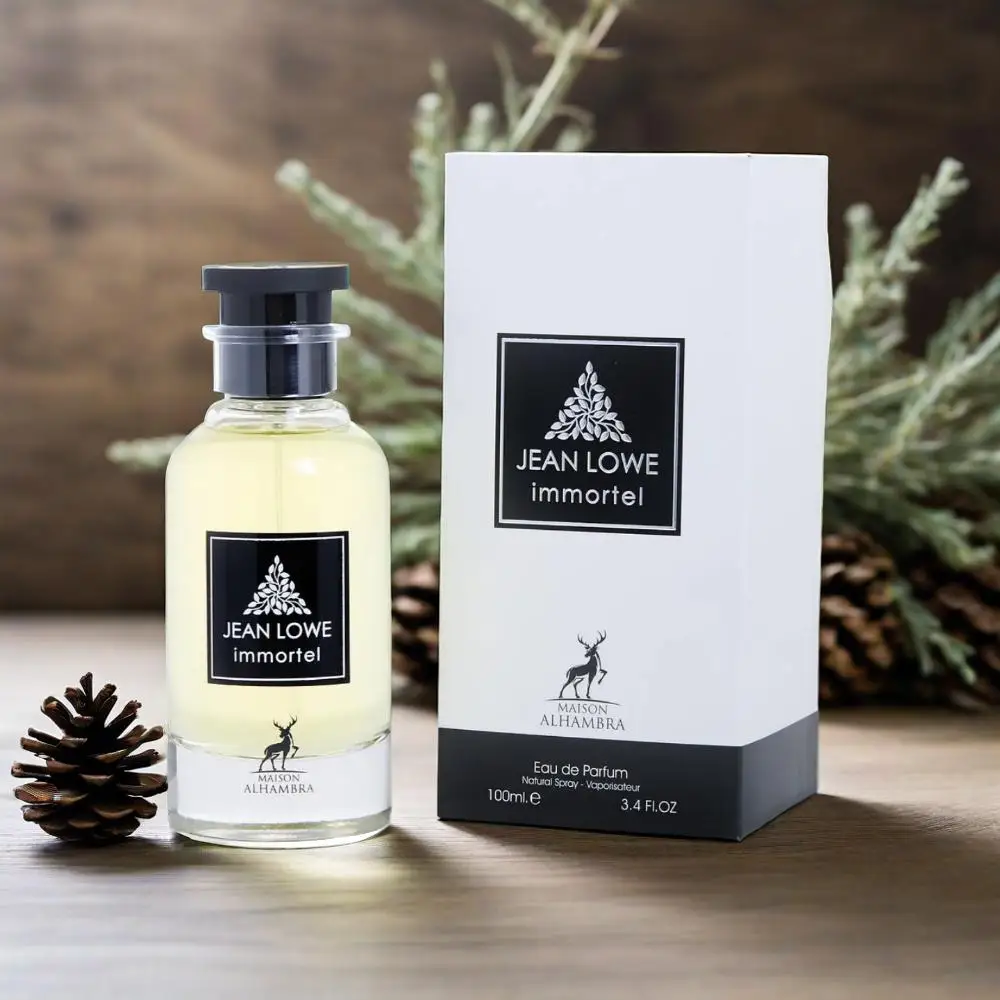 بخاخ جان لو إمورتيل للرجال Eau de Parfum 3.4 أونصة - عطر رجالي ممتاز مع ملاحظات خشبية غنية وحارة وكهرمانية، يدوم طويلاً