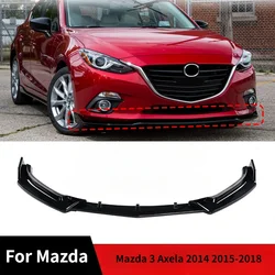 For Mazda 3 Axela 2014 2015 2016 2017 2018 Car Front Bumper Spoiler Lip Body Kit Bumper Diffuser Guard Auto Parts