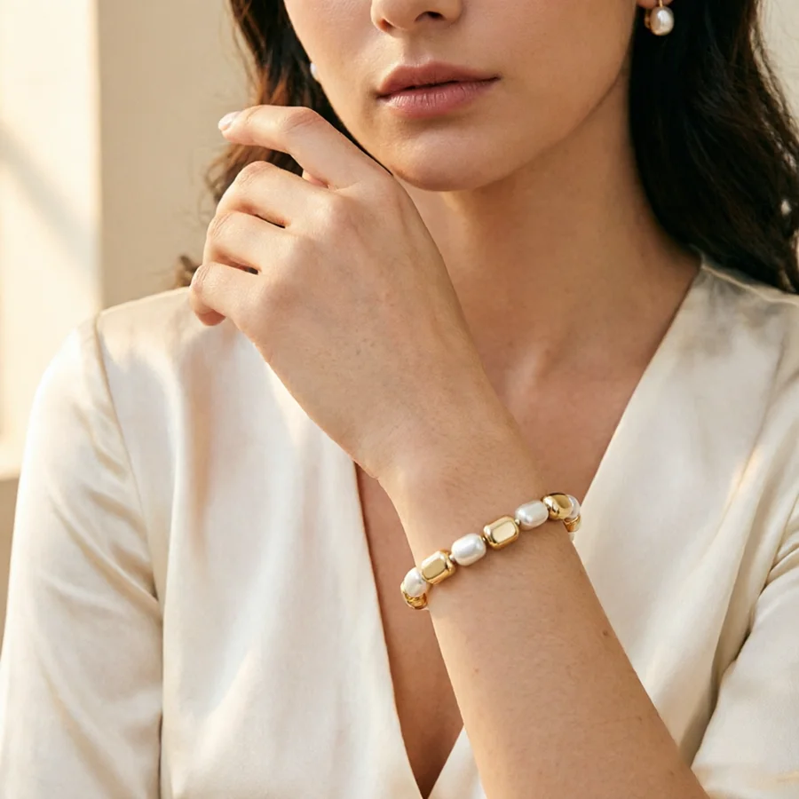 Modisches, elegantes Damenarmband, ausgewähltes Premium-Hämatit-Strangarmband, Heilarmband mit positiver Energie, Schmuck für den Strandurlaub