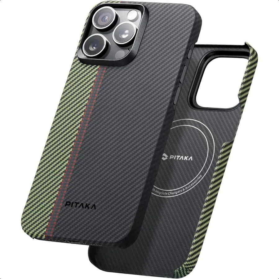 

pitaka Case for iPhone 15 Pro Compatible with MagSafe Slim Light iPhone 15 Pro Case 6.1inch with a Casel Touch Feeling 600D Ara
