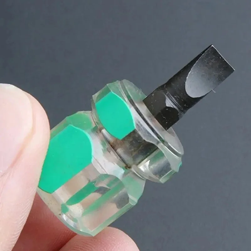 1/2/3/4pcs Portable Mini Turnip Head Screwdriver Tools Transparent Handle Precision Repair Hand Tools