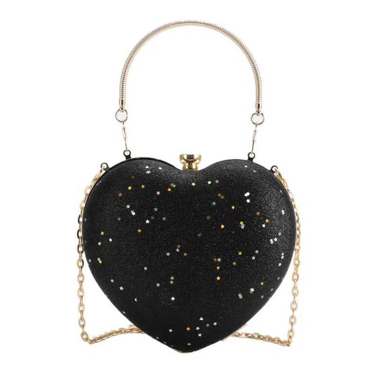 

Fashion Heart Shape Luxury Shoulder Bag for Women Chain Strap Crossbody Evening Bag Wedding Party Ladies Purse Handbags