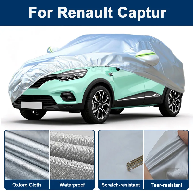 

Outdoor Full Car Cover For Renault Captur with Reflective Strips Waterproof Snowproof Dustproof UV Protection Auto Accessories