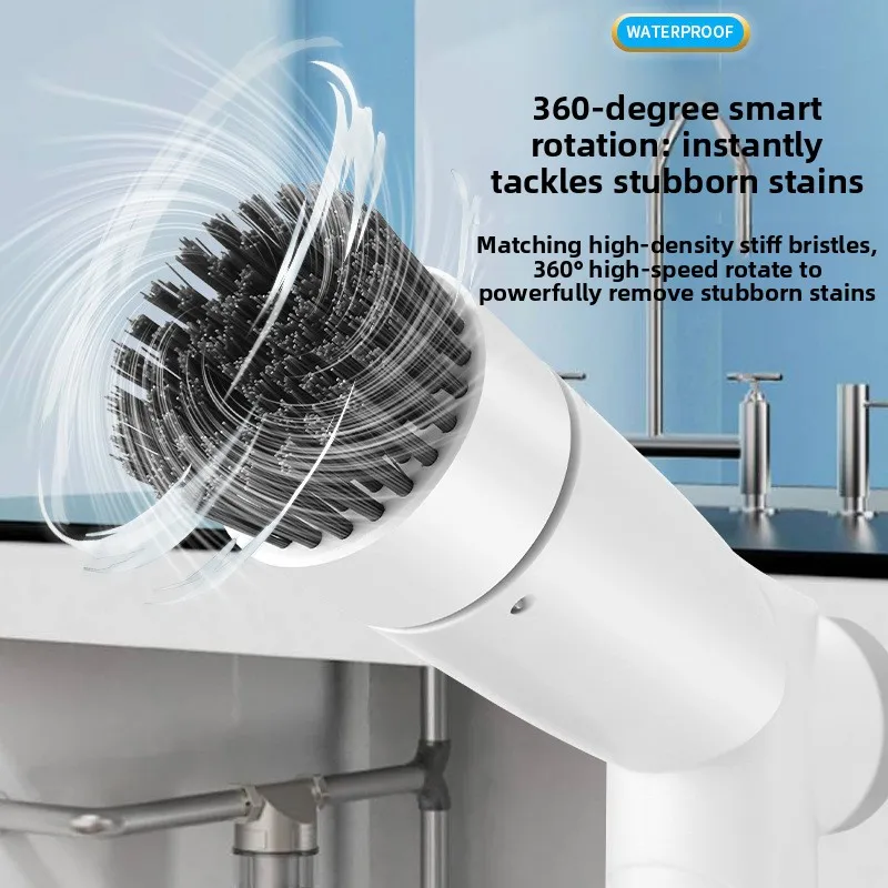 Three-speed Electric Cleaning Brush Multi-function Rechargeable Pot Brush Handheld Wireless Dishwashing Brush Portable Pot