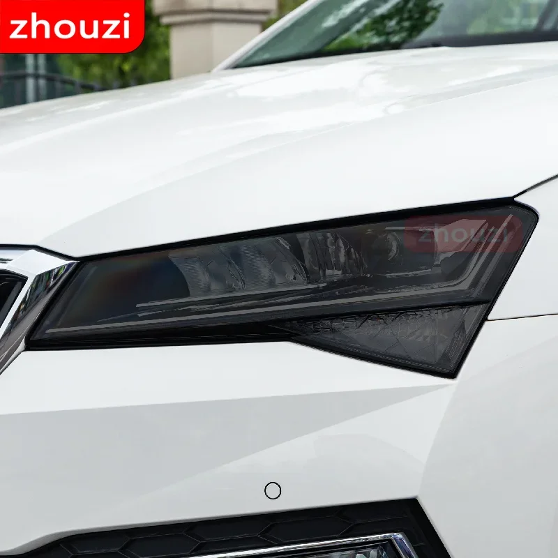 2 قطعة لسكودا سوبيرب 3 3 فولت B8 2015-On سيارة العلوي تينت الأسود طبقة رقيقة واقية حماية شفافة ملصق من البولي يوريثان الملحقات #3