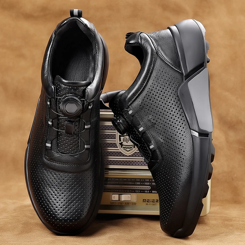 ​ حذاء بدون كعب رجالي جديد لعام 2025 - حذاء رياضي أبيض كلاسيكي، مسامي وممتص للصدمات، مريح خفيف الوزن، متين وغير قابل للانزلاق، عصري