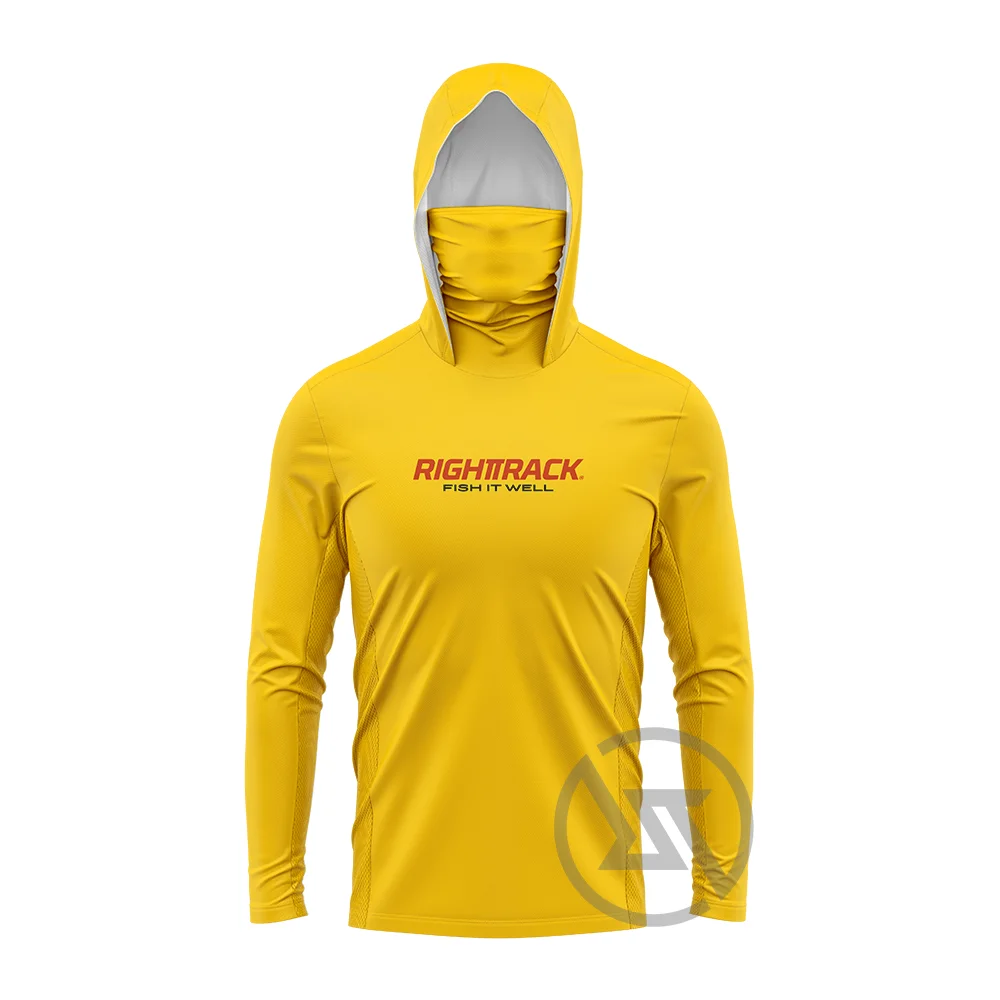 Man\'s Mask Hoody Long Sleeve Fishing Shirts Camouflage UV Protection Mesh T-Shirts UPF50+ Products RT FISH IT WELL Apparel