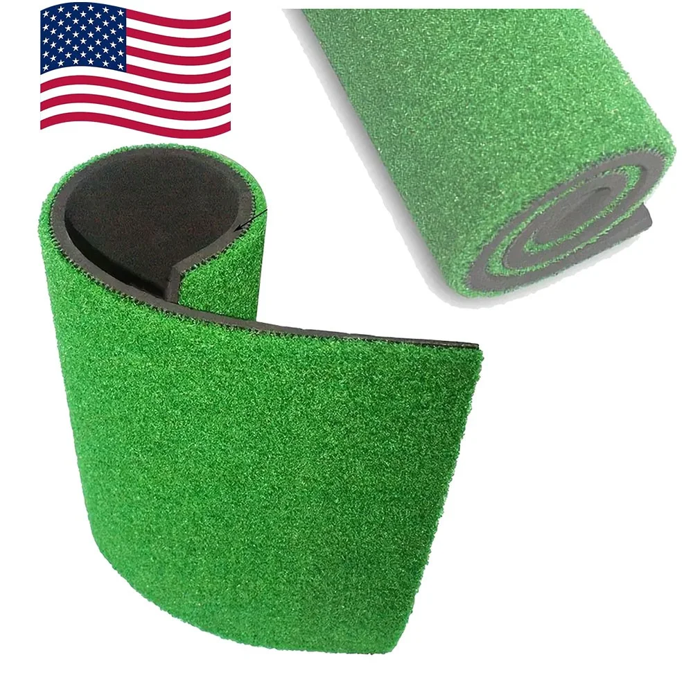 

Portable Golf Practice Mat with Tee Mini Indoor Artificial Turf Training Pad for Home Swing Hitting Mat Ideal for Golfers
