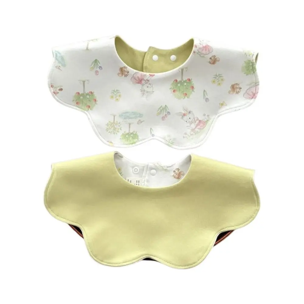 Comfortable Absorbent Reversible Bib Breathable Antibacterial Summer Bibs Soft 100% Cotton Bibs for Girl Boy for Girl Boy