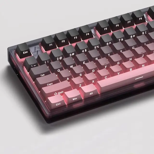 EnjoyPBT キーキャップセット - Pink on Black EnjoyPBT Pink on Black Keycap Set Doubleshot ABS – Divinikey