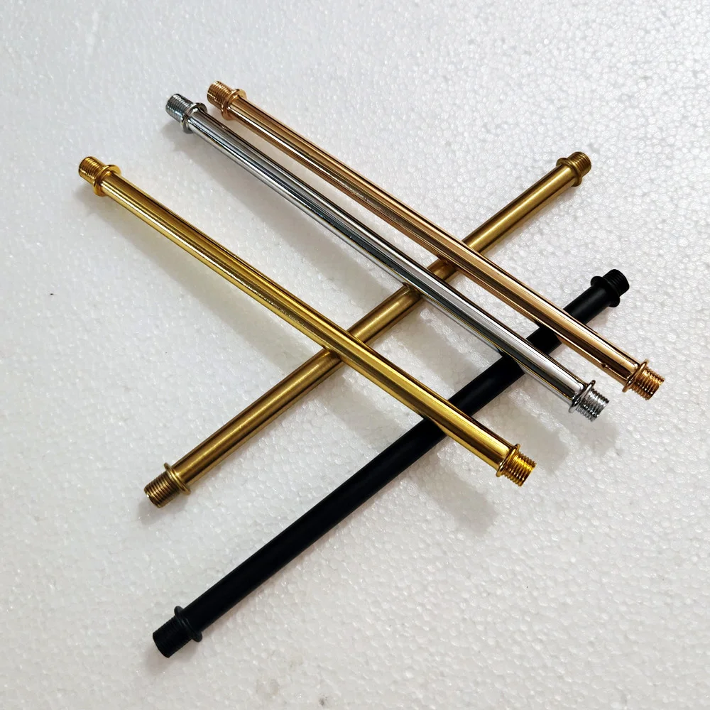 مصباح طاولة/مصباح سقف/مصباح معلق ربط قضيب M10 برأسين خيط خارجي معدني مجوف ملحقات إضاءة الأنبوب