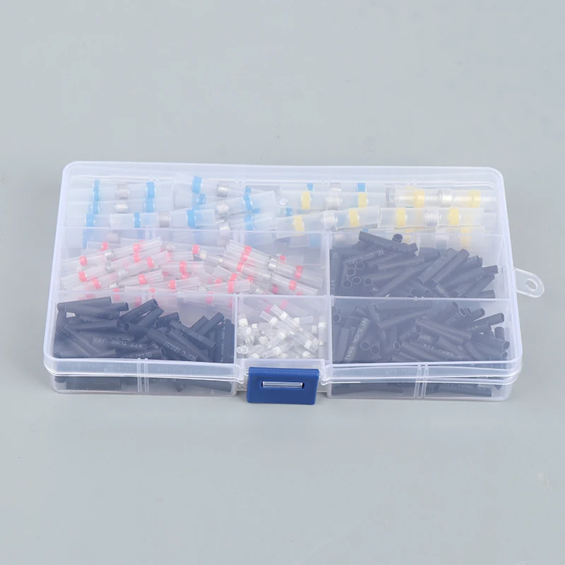 300 PCS Conectores de fio de solda à prova d'água e conectores de crimpagem de extremidade termo retrátil