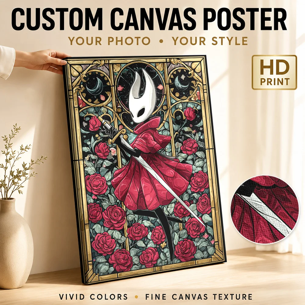 Hornet with Sword and Roses Framed Canvas Print Poster Personalized Photo Modern Aesthetic Wall Paintings Decoration for Office