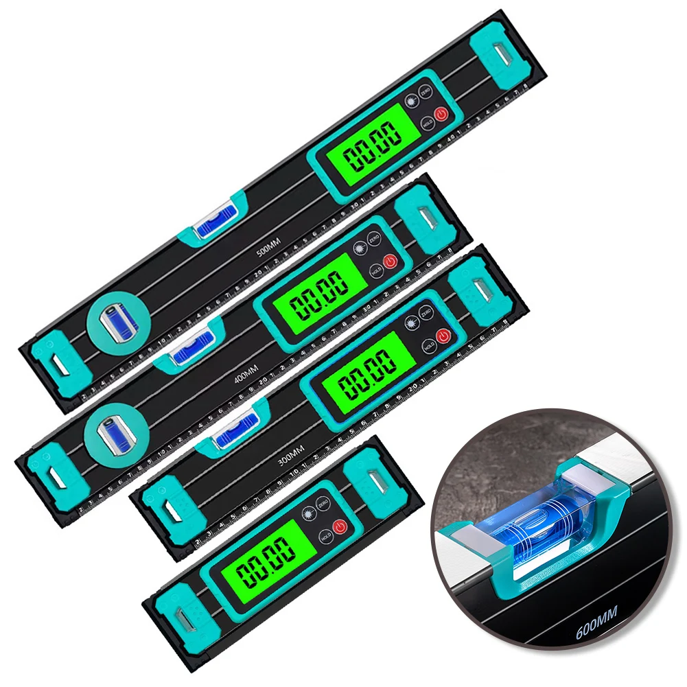200-500mm Digital Protractor Angle Finder Inclinometer Magnets Level Angle Meter Electronic Level Ruler With LED Display