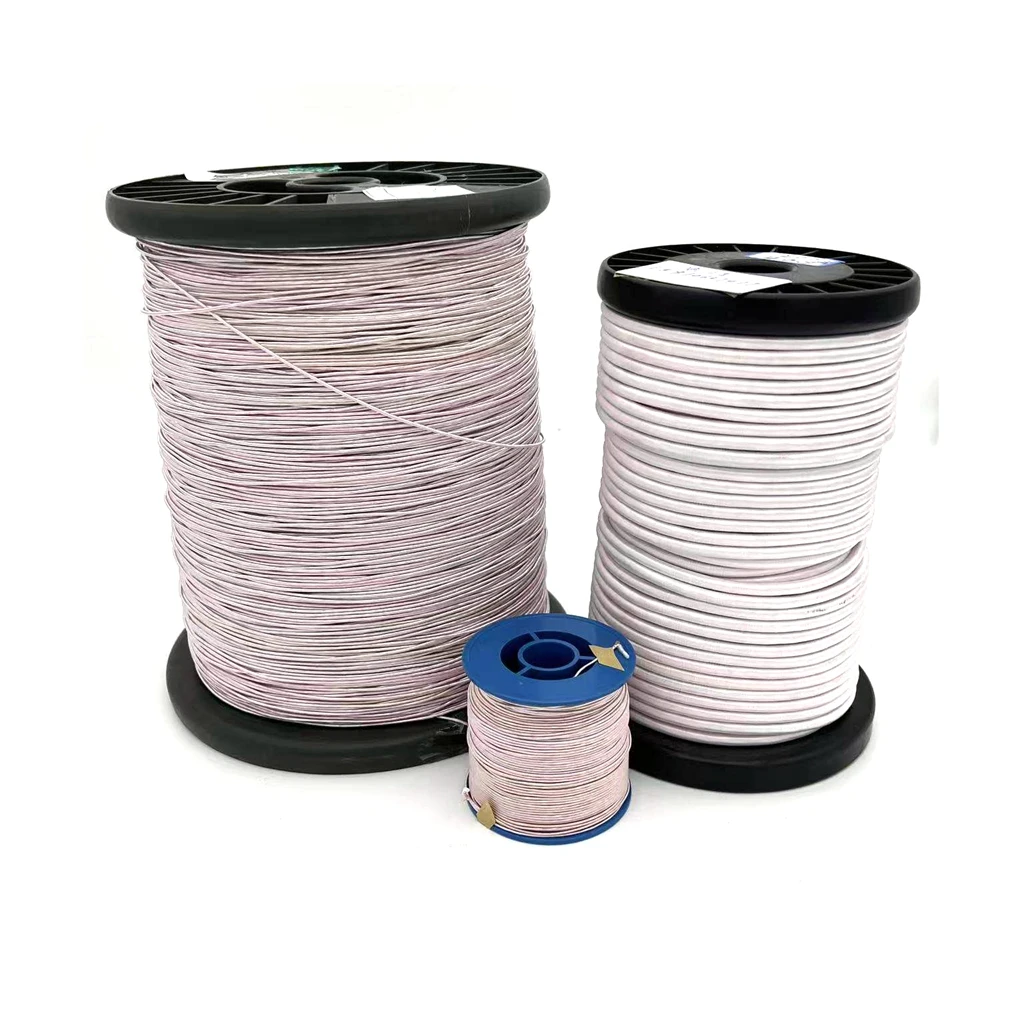 0.1mm x 1 3 4 5 7 8 10 15 20 25 30 Strands Litz Copper Wire Mine Antenna Multi Core Shares Polyester Silk Yarn Braided Cable 0.1