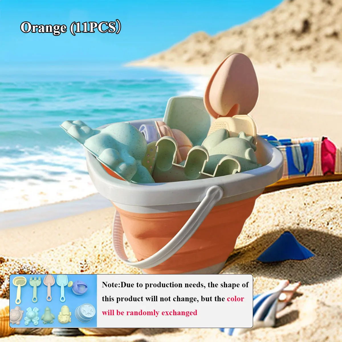 11/5/1 PCS Strand Zand Spelen Water Set Opvouwbare Emmer Zomer Speelgoed voor Kinderen Kids Outdoor Game zandbak Accessoires Kleur Willekeurige