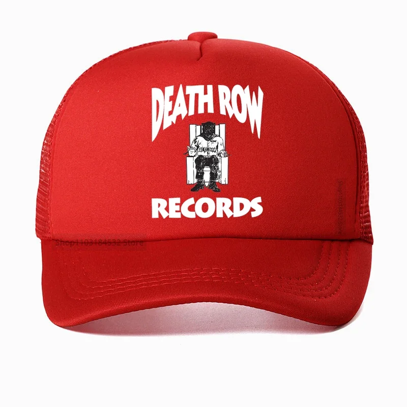 Funny Golf hat Men new Death Row Records White Logo Baseball Cap women summer fashion Adjustable Mesh Breathable Snapback Hat