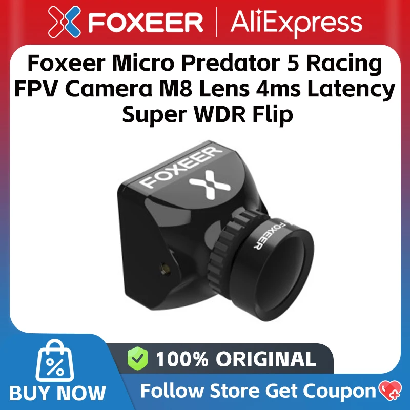 Foxeer Mini/Micro/Nano Predator 5 Full case plug connector Racing FPV Camera 4ms Latency Super WDR Freestyle Drone