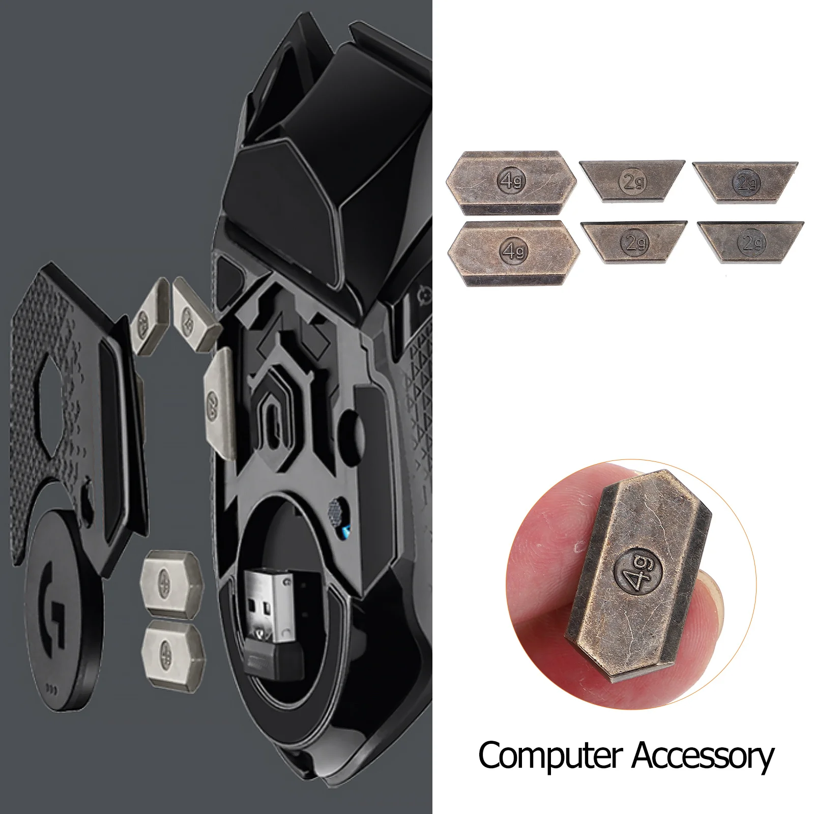 

1 set 1 Set Balance Replacement For G502 Wireless Mouse Weight Tuning Cordless Mouse Appropriative Weight Computer Accessory
