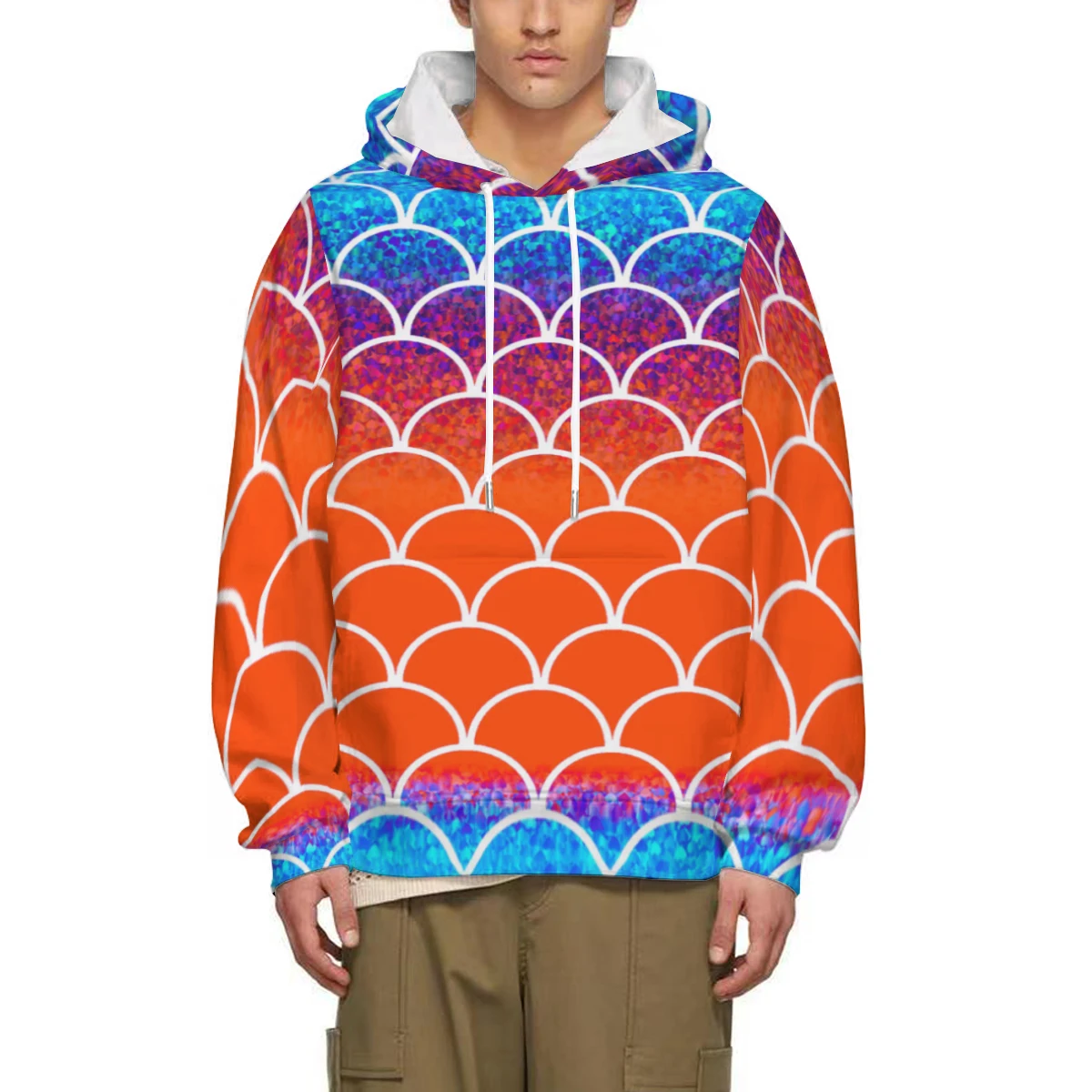 3D Abstract Animal Patterns Printed Men's Hoodie Loose Designer Sweatshirt Harajuku Y2k Clothes Long Sleeve Pullover