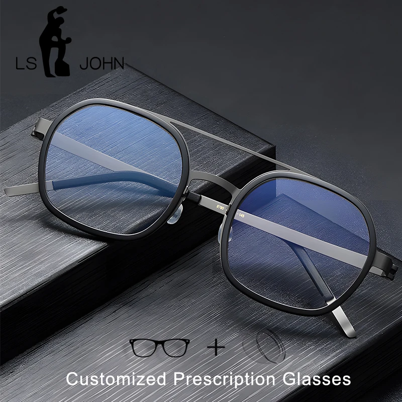 

Pilot Screwless Titanium Glasses Frame Men Ultralight Customized Myopia Reading Prescription Eyeglasses Women Optical Eyewear