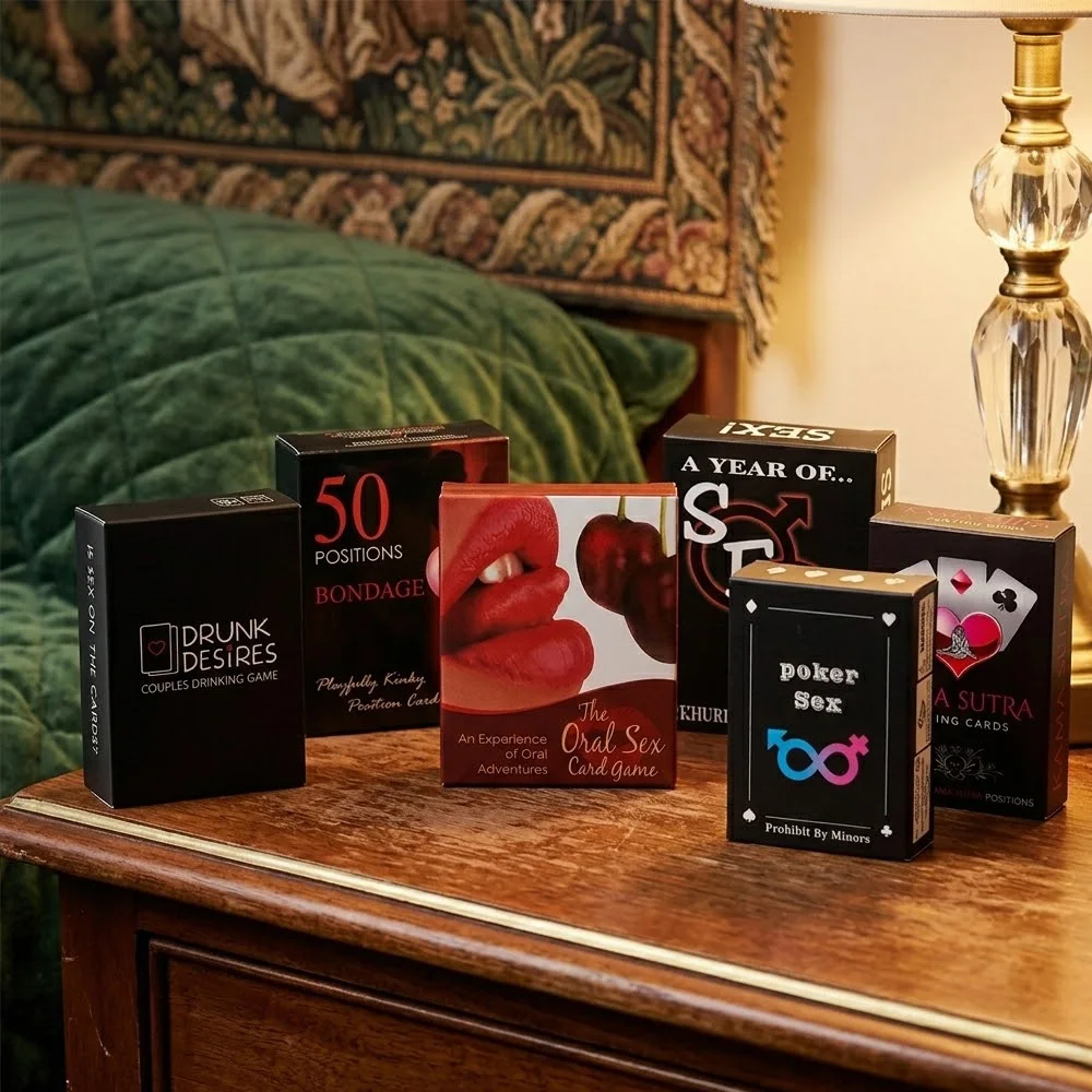 

6 Romantic Couple Card Games, Couple Pose Cards, Bedroom Command Cards, Fun Adult Night Party Card Games,Valentine's Day Gifts