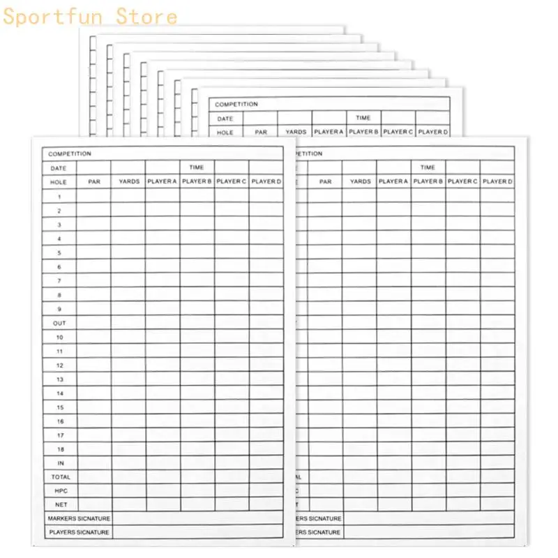 5/10pcs Golf Competition Scorecards Portable Scorecards Game Tracking Record X7JD