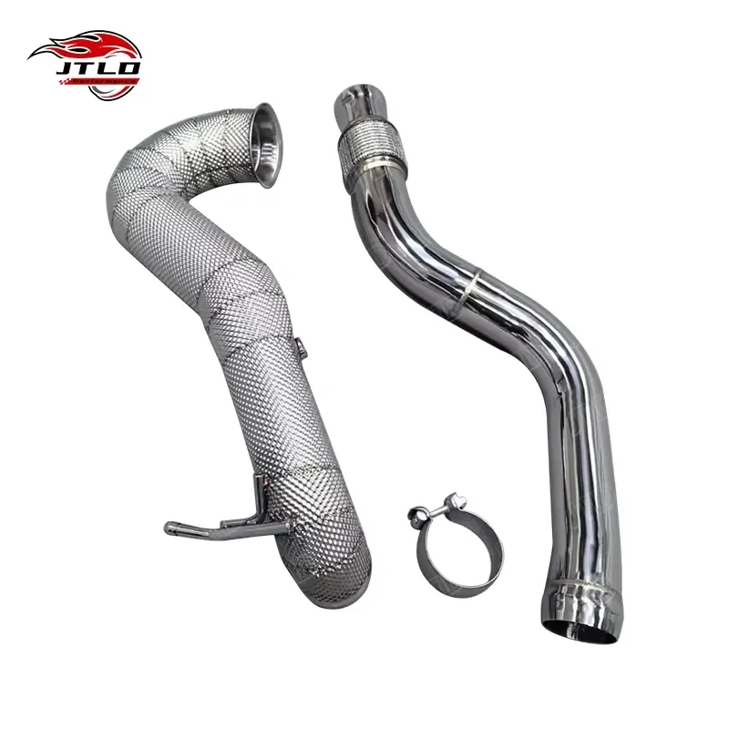 Performance Downpipe with Heat Sheila for Mercedes-Benz A45 AMG - Turbo Back Exhaust Upgrade
