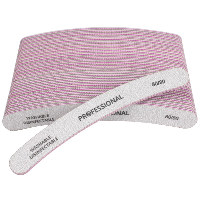 3pcs Professional Nail File 80/100/180/240 Grey Manicure Buffer Block Mix Style Emery Board Pedicure Sanding Nail Salon Tools