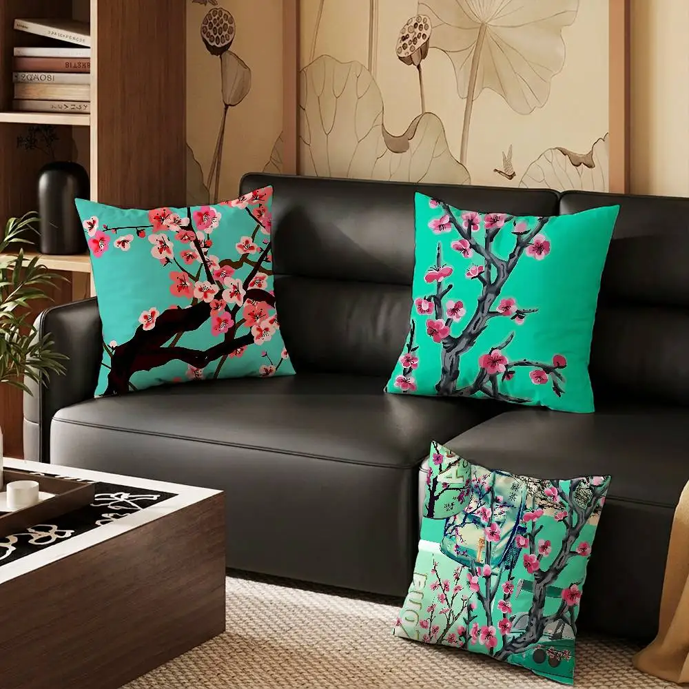 A-ArizonaES Green Tea pillowcase casual style decoration, suitable for home decoration (excluding pillow core)