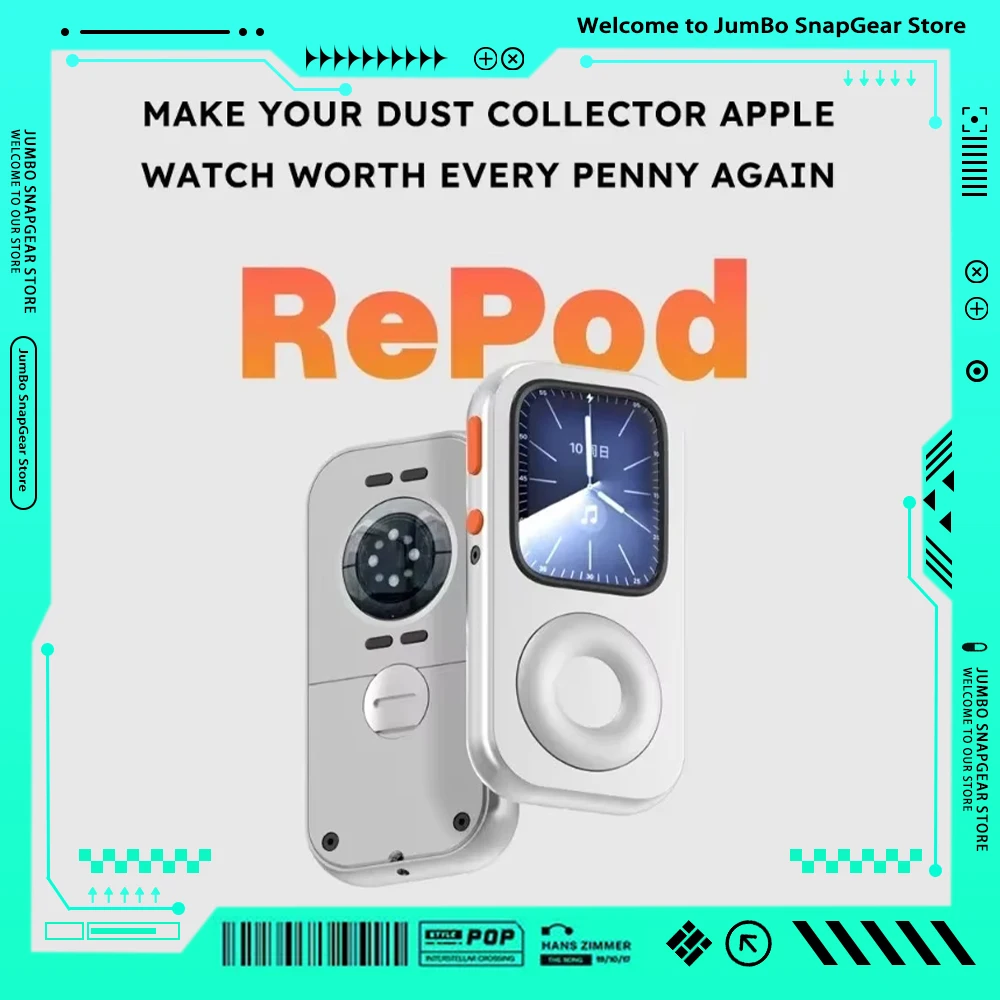 

RePod 44mm Protective Case AluminumCNC For IWatch For Apple Watch Series Expands 10/9/8/7/6 Retro Pod Style Repod 45/44/41/40mm