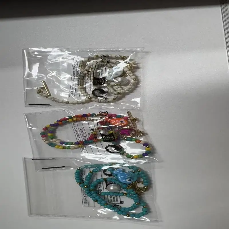 Böhmische, meeresinspirierte Keramik-Fisch-Seestern-Anhänger-Halskette, bunte Perlen, Keramikketten-Armband, Sommer-Ozean-Strand-Schmuck – Detail 14