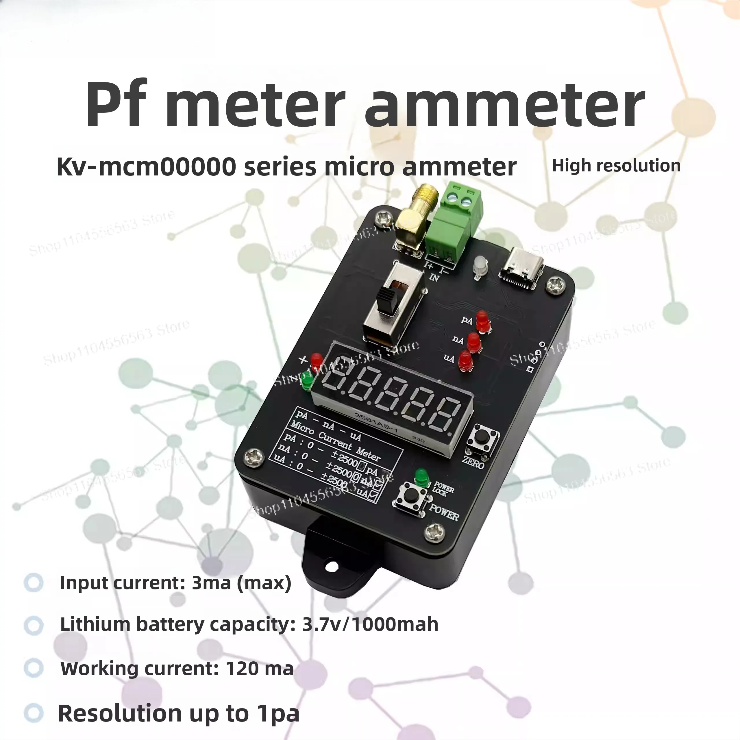 

Micro-Nano/Pico/Nano/Micro Ammeter - PAnAuAmA High-Precision Multimeter for Small Current Lab/Industrial Testing
