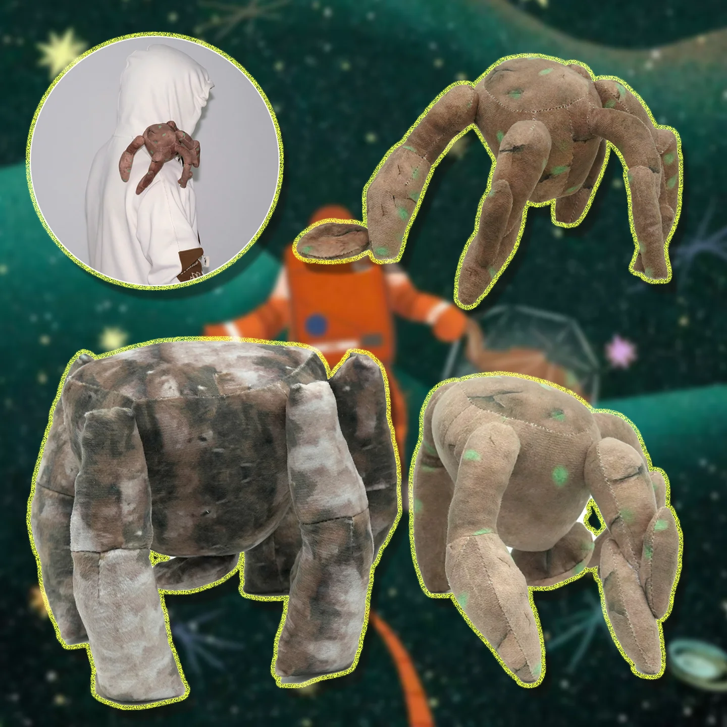 Yanqing Rockyy Plush Toy Sci-Fi Magnetic Alien Stuffed Doll Stand on Shoulder Movie Stone Robot Plushie Toy Birthday Gift  ﻿