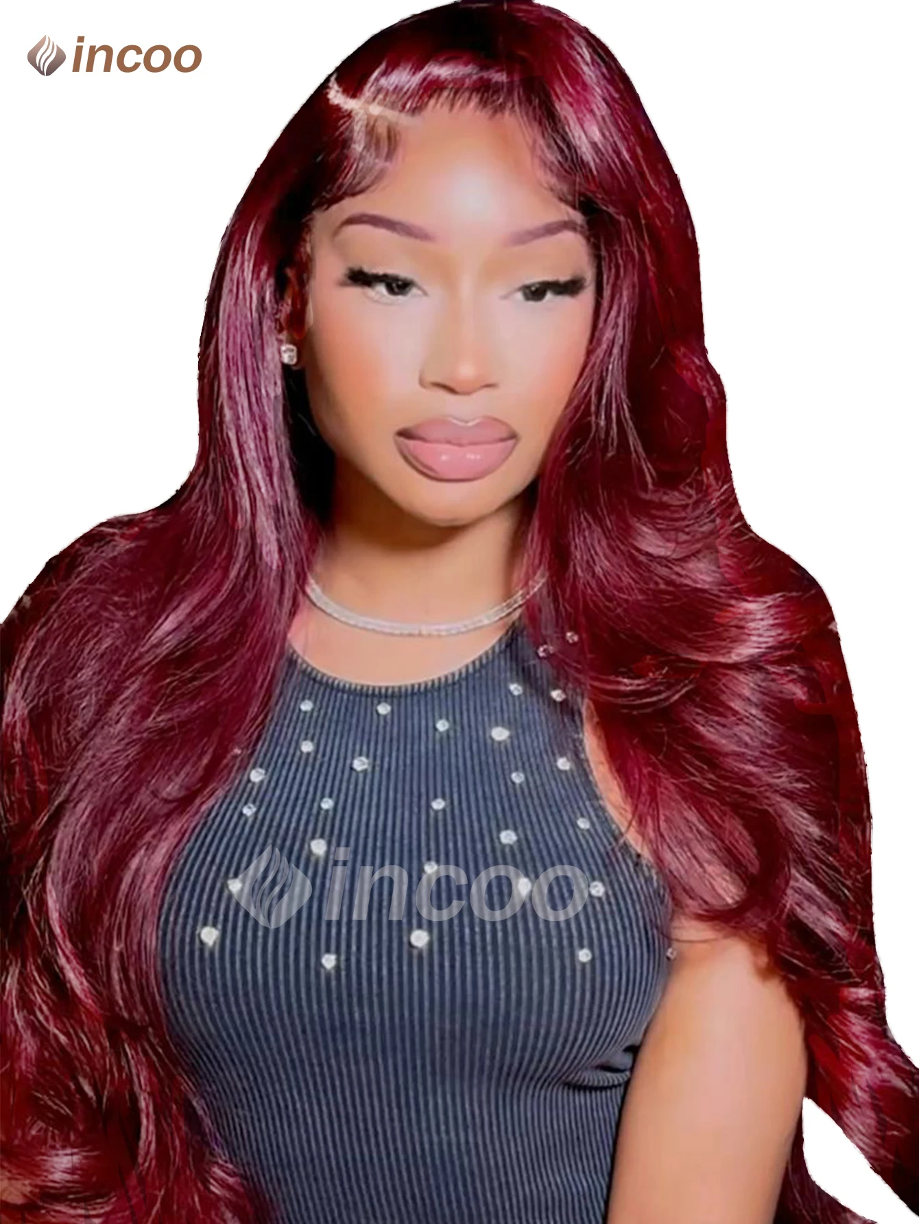 99J Cherry Red Body Wave Lace Front Wig Human Hair Wigs for Black Women 13X4 13X6 Transparent Lace Frontal Wigs Burgundy Wigs