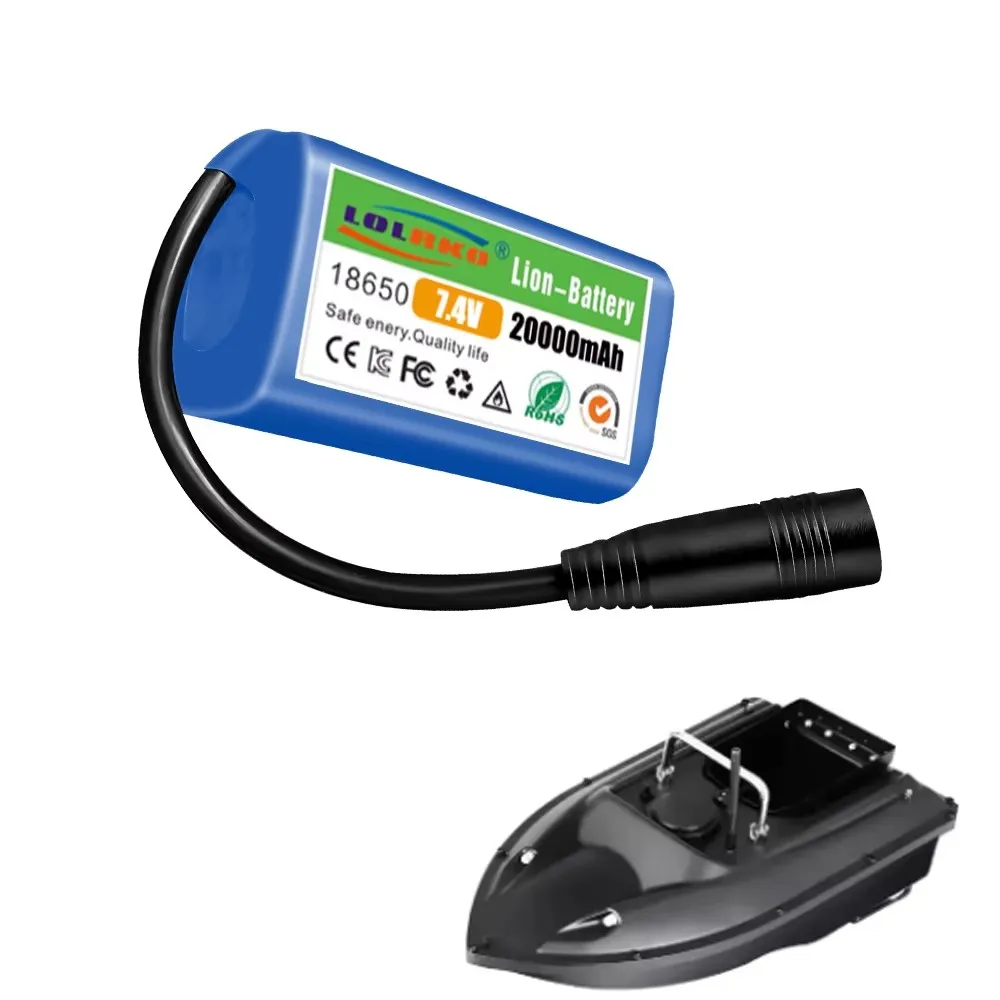 7.4V 20000mAh For T188 T888 2011-5 V007 C18 H18 Remote Control Fish Bait Boat Accessories Battery