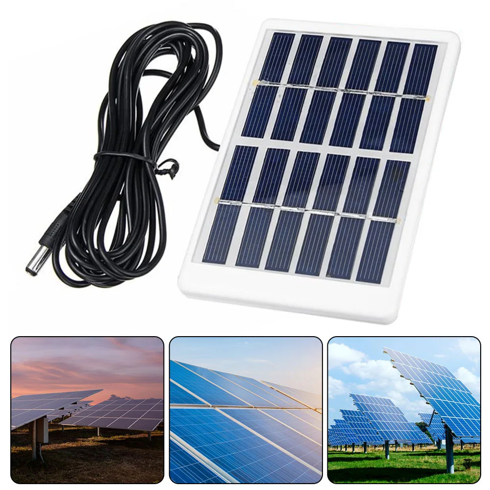 Solar Panel 6V 1.2W DC Port Portable Polycrystalline Silicon for Street Lamps Camera for Cell Phone Power Bank Battery Charger