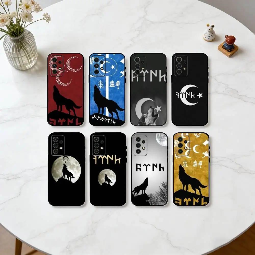 T-Turk Wolf Turkey Flag   Phone Case Black Silicone Soft For Samsung S25,S24,S21,S22,S23,S30,Ultra,S20,Plus,Fe,Lite