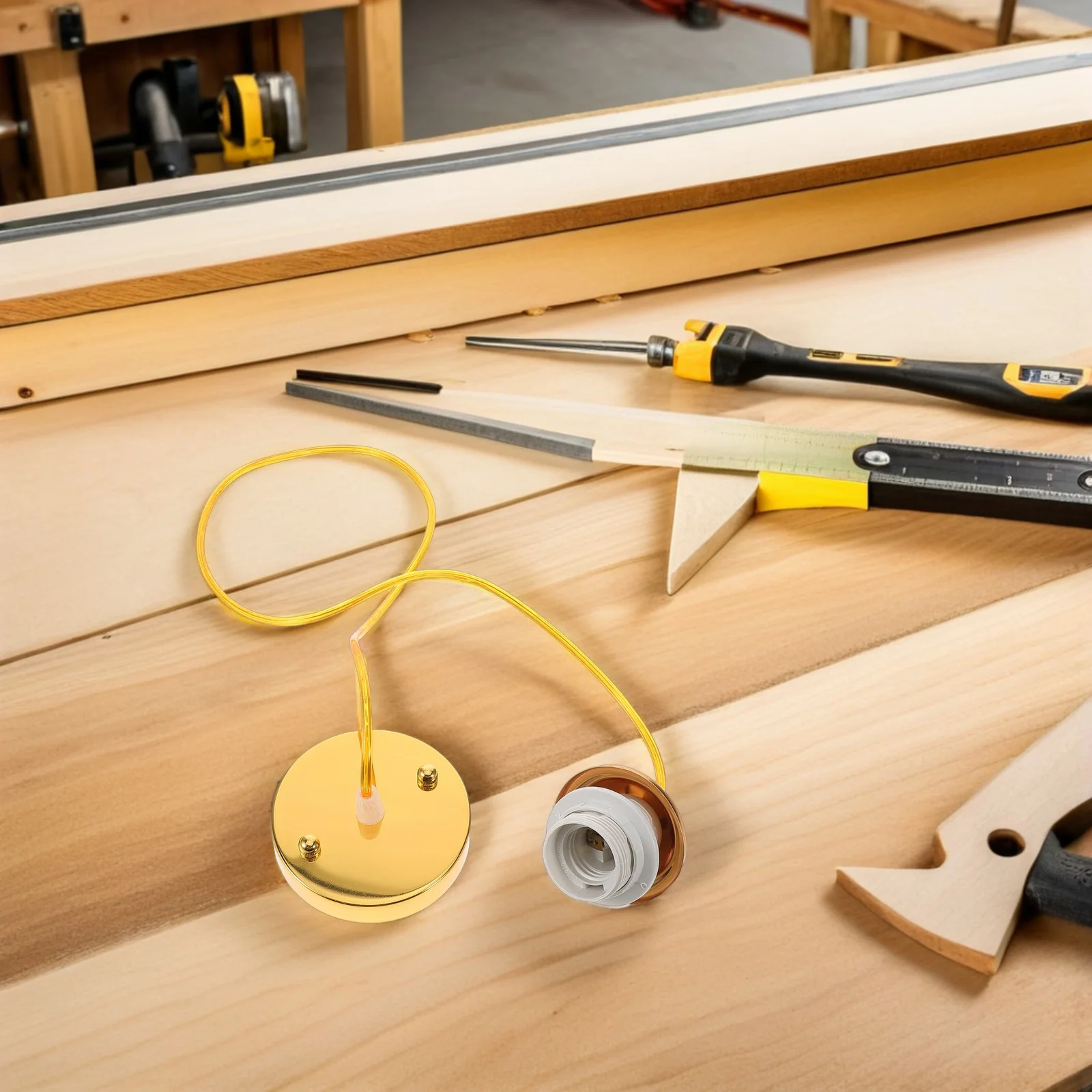 

Replacement Lamp Socket E27 with Cord Pendant Light Fixture Part for Ceiling Mounting Indoor Warm Lighting Solution