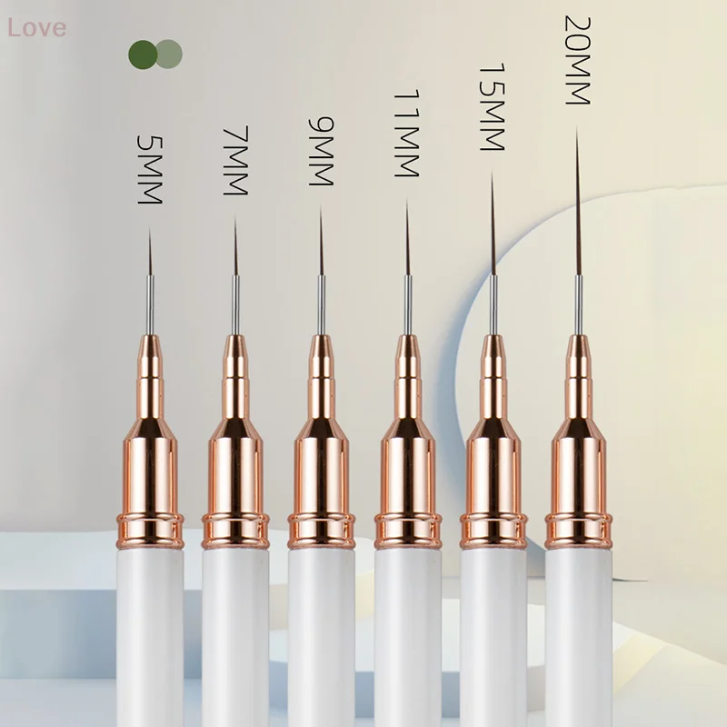 [L & P] 1 قطعة مسمار الفن بطانة فرش خطوط ممدودة شريط رسم الأشعة فوق البنفسجية هلام اللوحة مسمار تصميم القلم المهنية مانيكير أداة