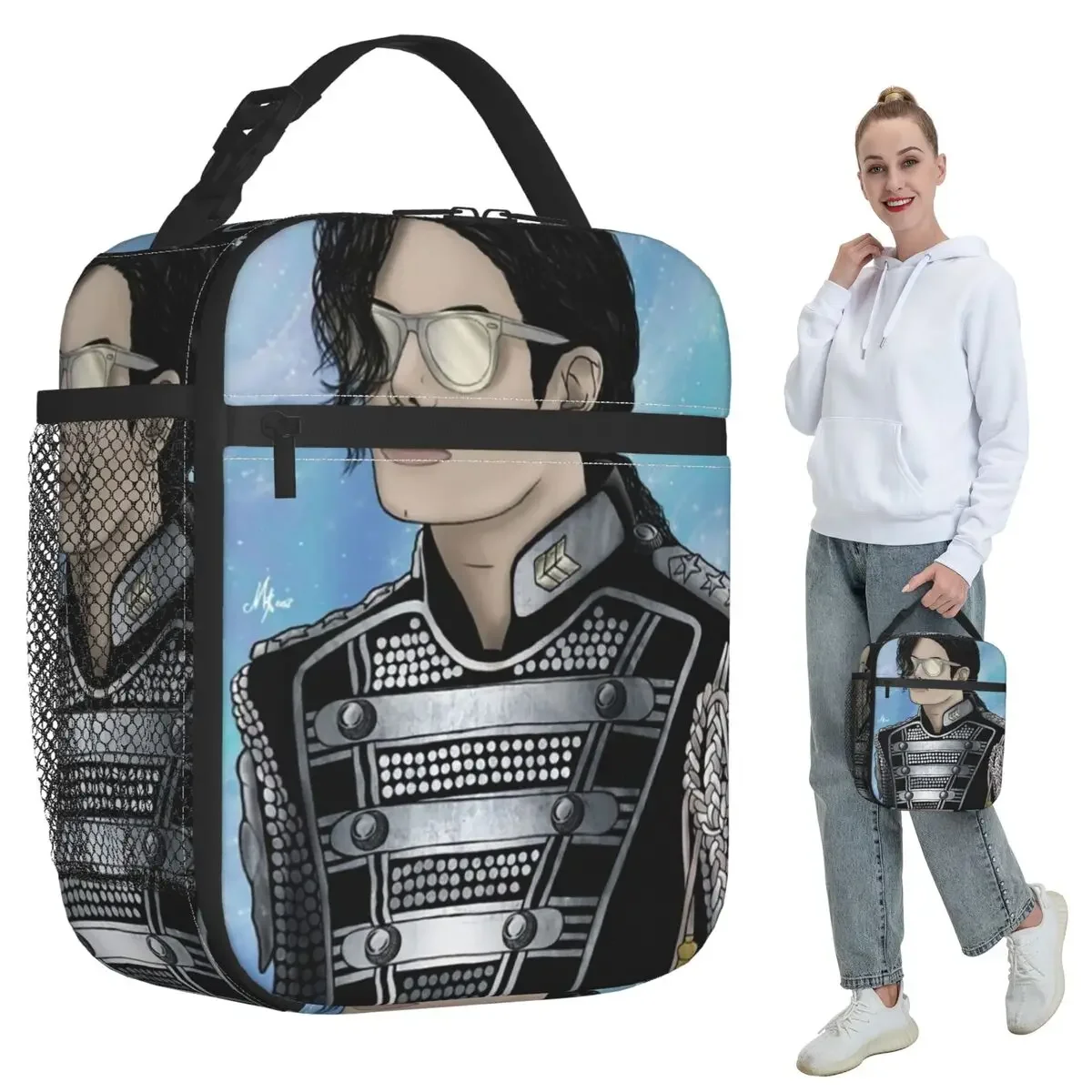 Michael Jackson Musicians Singers Dancers Insulated Lunch Bag for Kids School Cooler Thermal Food Box Tote Portable Lunch Boxes